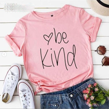 BE KIND PRINTED HALF SLEEVES T-SHIRT